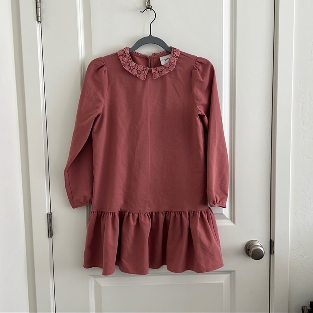 ASOS Petite Drop Waist Dress - Dusty Pink (4P)
